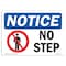 Signmission OSHA Notice, 5" Height, No Step Sign With Symbol, 7" X 5", Landscape OS-NS-D-57-L-14851 - alternate 1